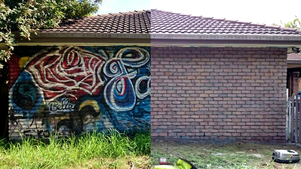 Brick and stone cleaning